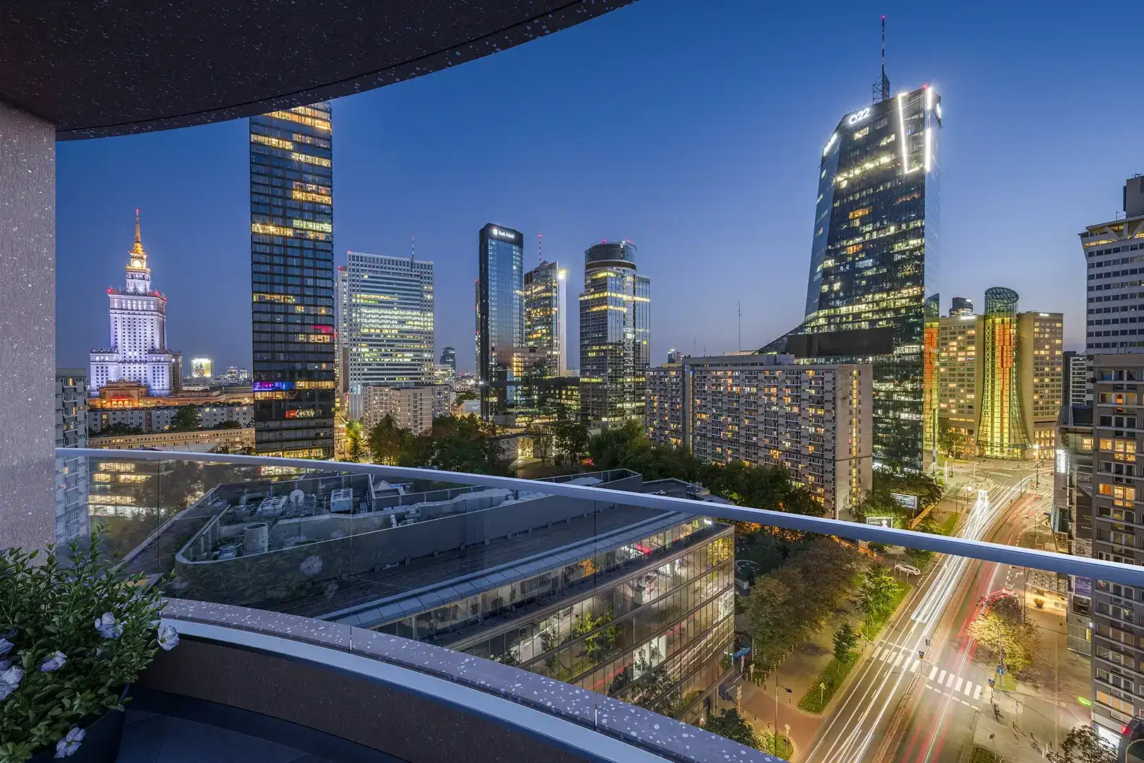 Wizualizacja z tarasu Apartamentów Flare